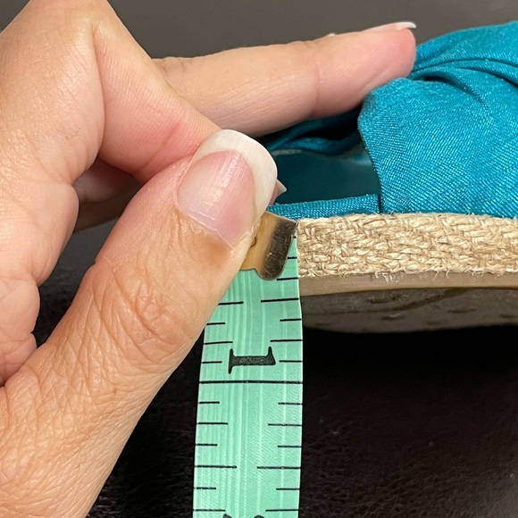 Life Stride Ronda Turquoise Silk Wedge Espadrille - Picture 10 of 12